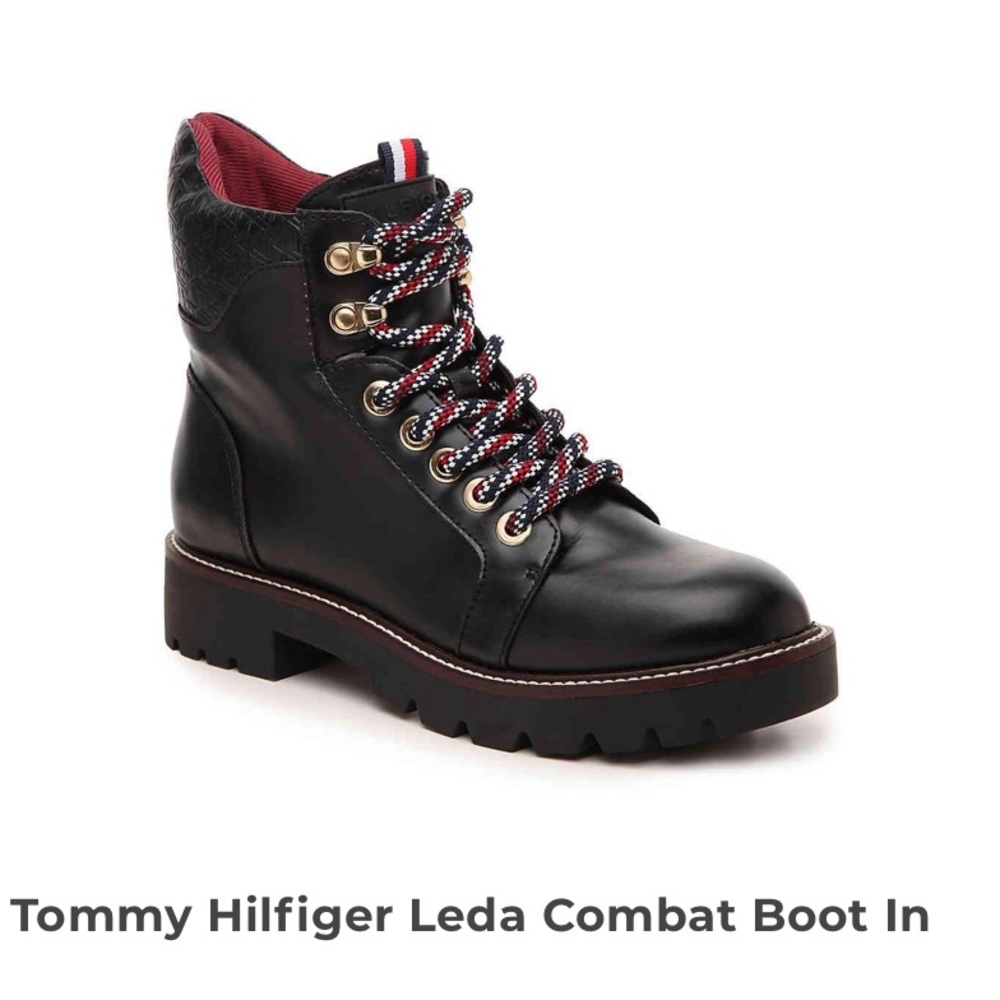 Tommy Hilfiger Leda Combat Boots in Sz 9